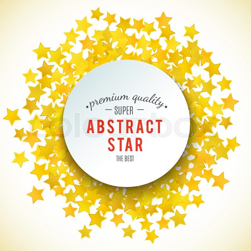 800x800 Abstract Yellow Star Background. Vector Illustration For Gold