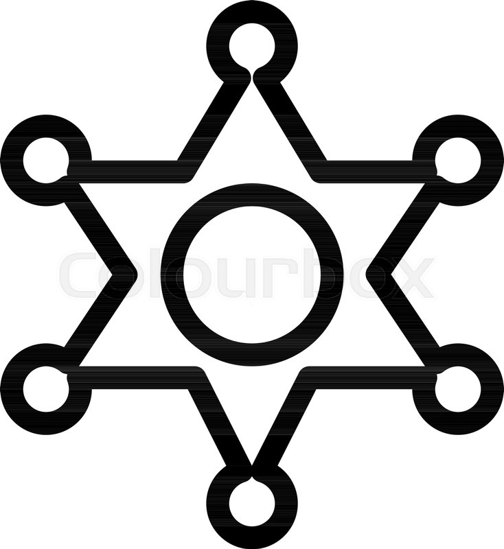 734x800 Sheriff Star Badge Stock Vector Colourbox