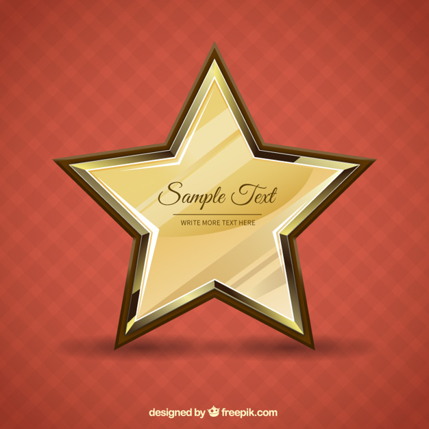 626x626 Golden Star Badge Vector Free Download