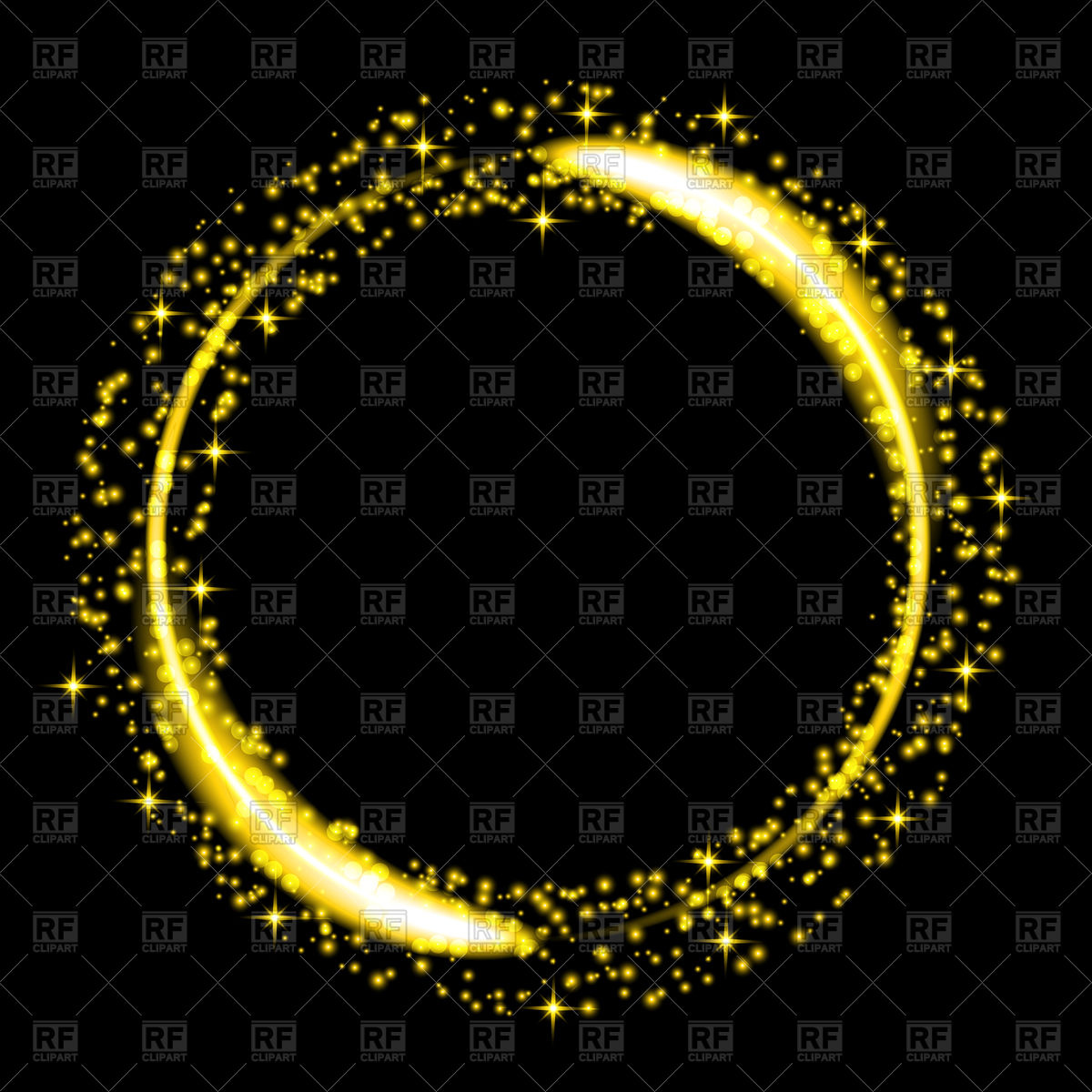 1200x1200 Gold Glitter Star Circle Vector Image Vector Artwork Of
