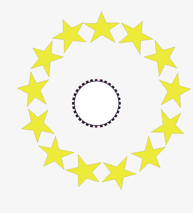 650x715 Consisting Of A Circle Of Yellow Stars, Circle Vector, Yellow