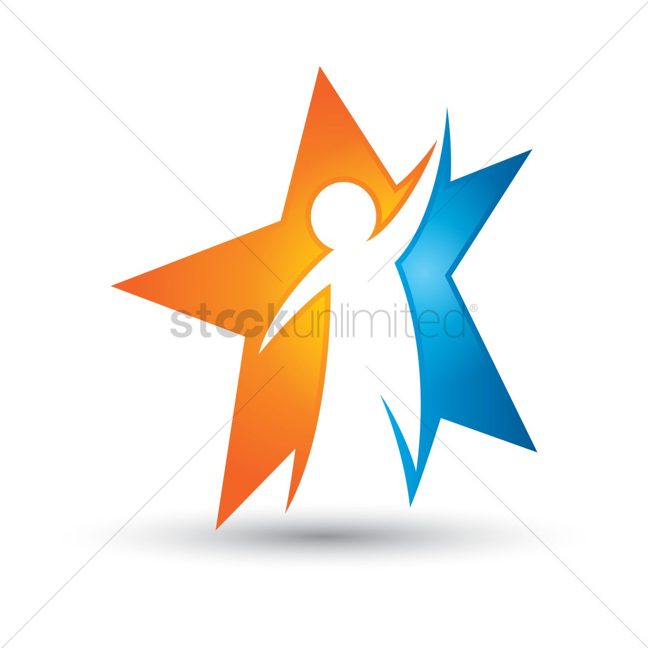 1300x1300 Human In Star Icon Vector Image