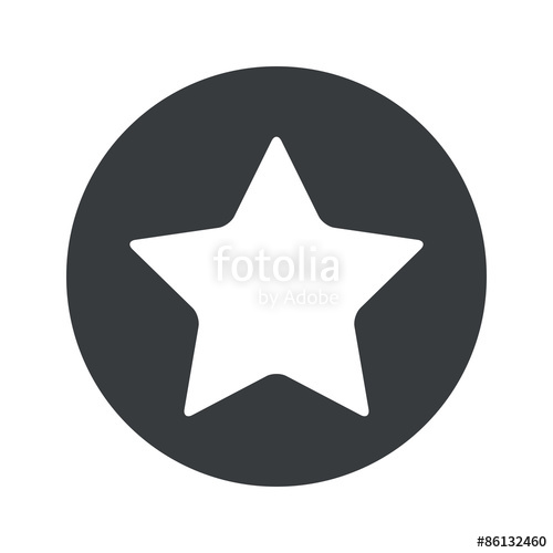 500x500 Monochrome Round Star Icon Stock Image And Royalty Free Vector