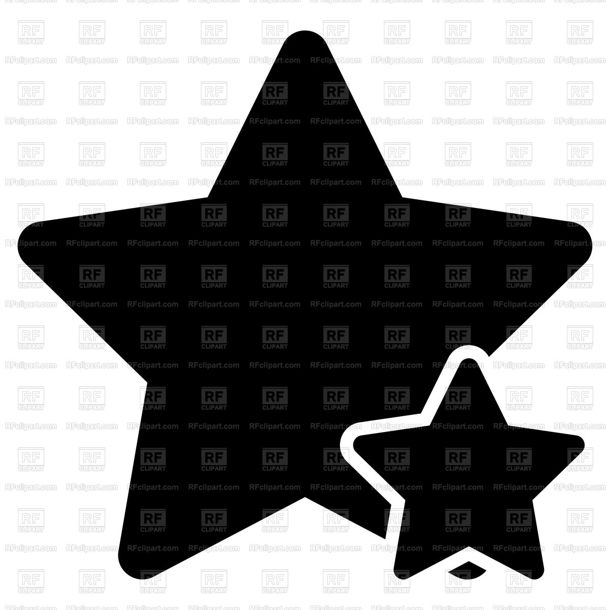 1200x1200 Two Black Stars Icon Flat Style Vector Image Vector Artwork Of