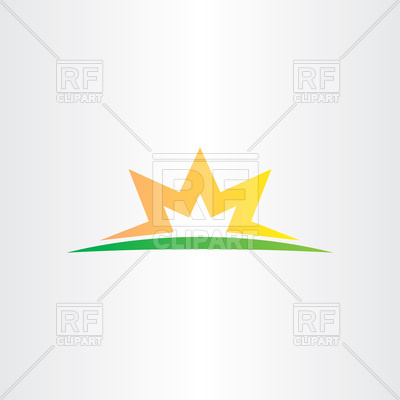 400x400 Half Star Sunset Logo Vector Image Vector Artwork Of Icons And