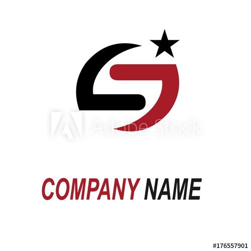 500x500 Letter J, Lj With Star, Logo Vector Design