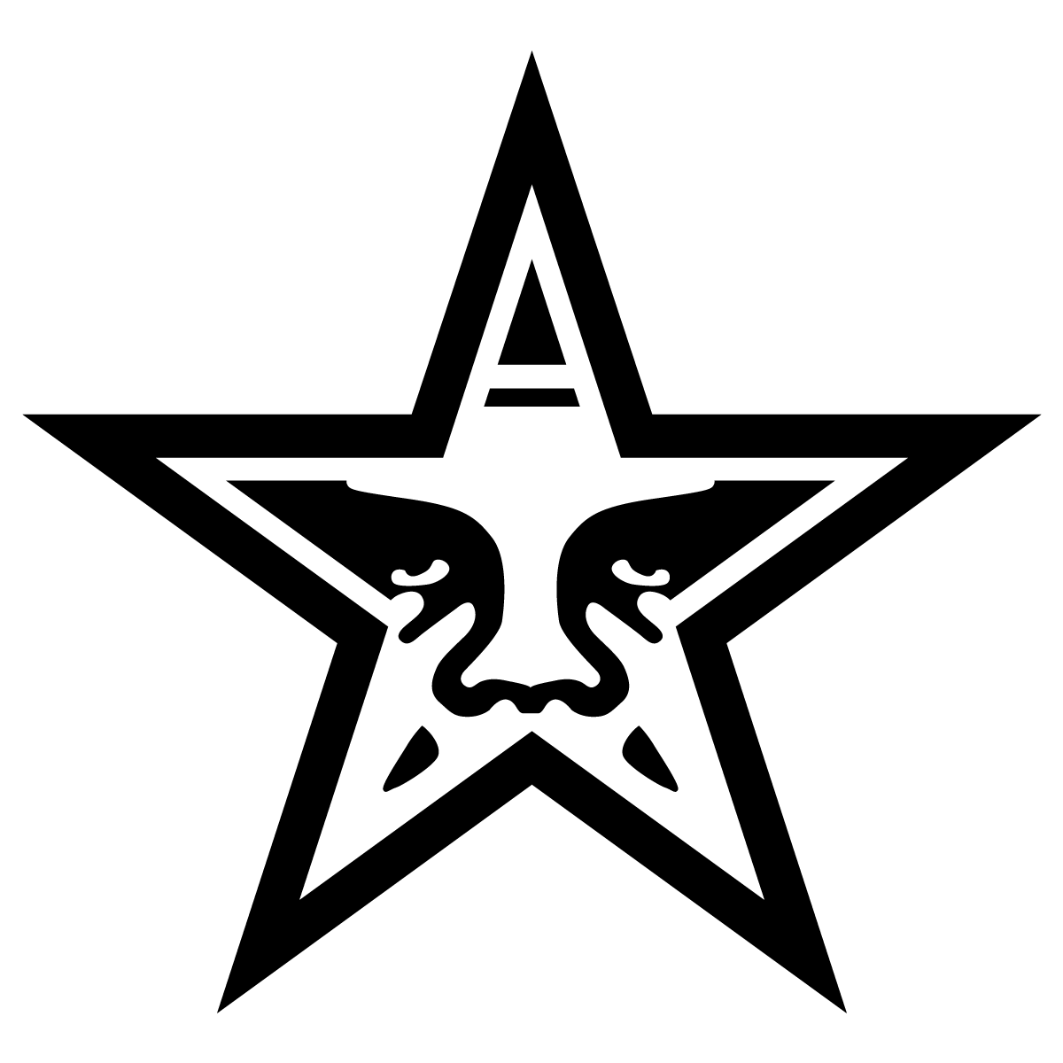 1200x1200 Obey Giant Star Black Logo Vector Free Vector Silhouette