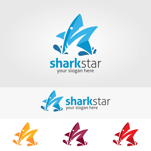 500x500 Abstract Star Logos Vector Set 01 Free Download