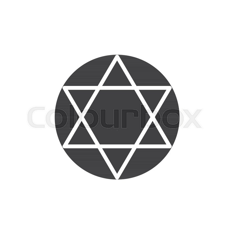 800x800 Star Of David Vector Icon. Filled Flat Sign For Mobile Concept And