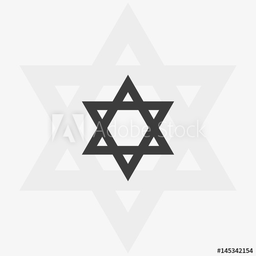 500x500 Star Of David Vector Illustration.