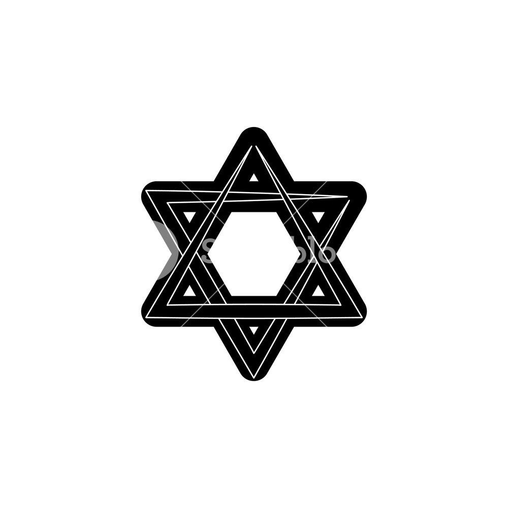 1000x1000 Star Of David. Vector Illustration Royalty Free Stock Image
