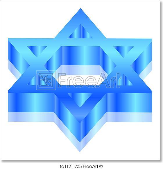 561x581 Free Art Print Of Magen David. Vector 3d Illustration Of Magen