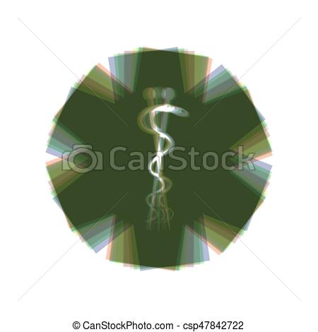 450x470 Medical Symbol Of The Emergency Or Star Of Life. Vector. Colorful