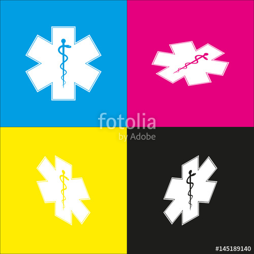 500x500 Medical Symbol Of The Emergency Or Star Of Life. Vector. White