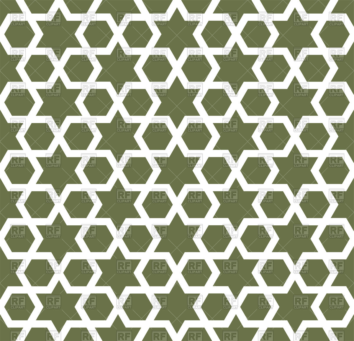 1200x1156 Seamless Arabic Ornament Stars Pattern Vector Image Vector