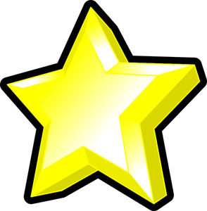 294x300 3d Tilted Star Shape Vector Illustration