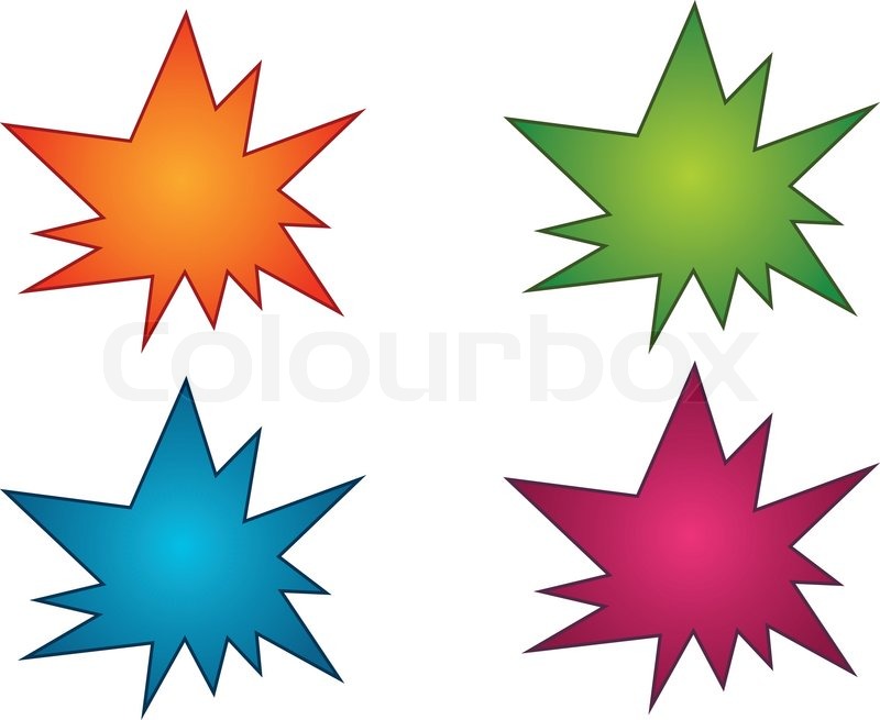 800x655 Vector Illustration Of A Splash Star Set Stock Vector Colourbox