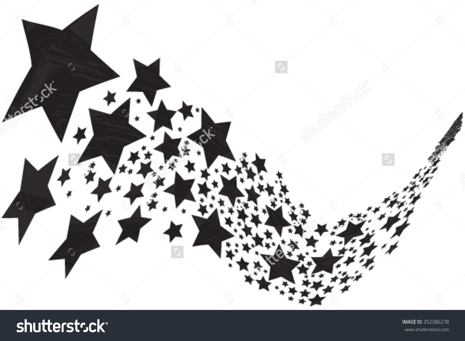 1500x1098 Falling Stars Clipart Star Trail