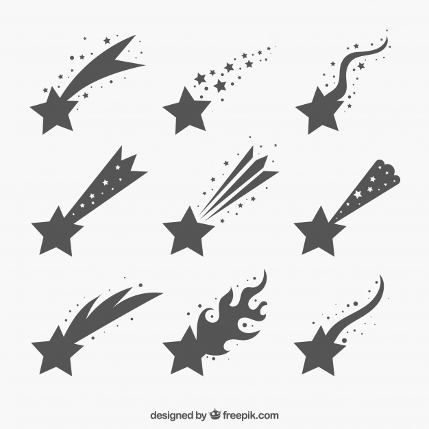 626x626 Gray Star Trail Set Vector Free Download
