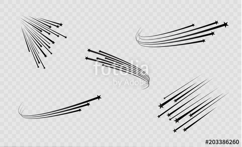 500x305 Abstract Falling Star Vector