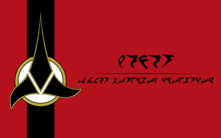 748x468 Klingon, Digital Art, Star Trek, Vector Art, Minimalism Wallpapers