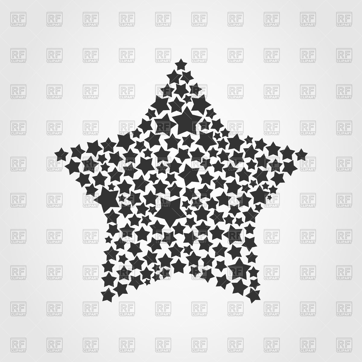 1200x1200 Star Made Of Small Stars Vector Image Vector Artwork Of Icons