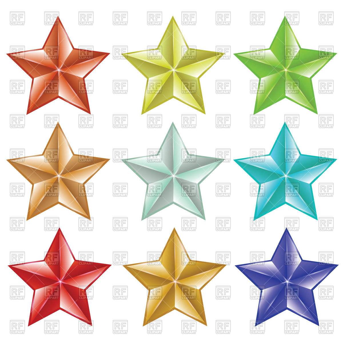 1200x1200 Colorful Stars Vector Image Vector Artwork Of Objects Valeo5