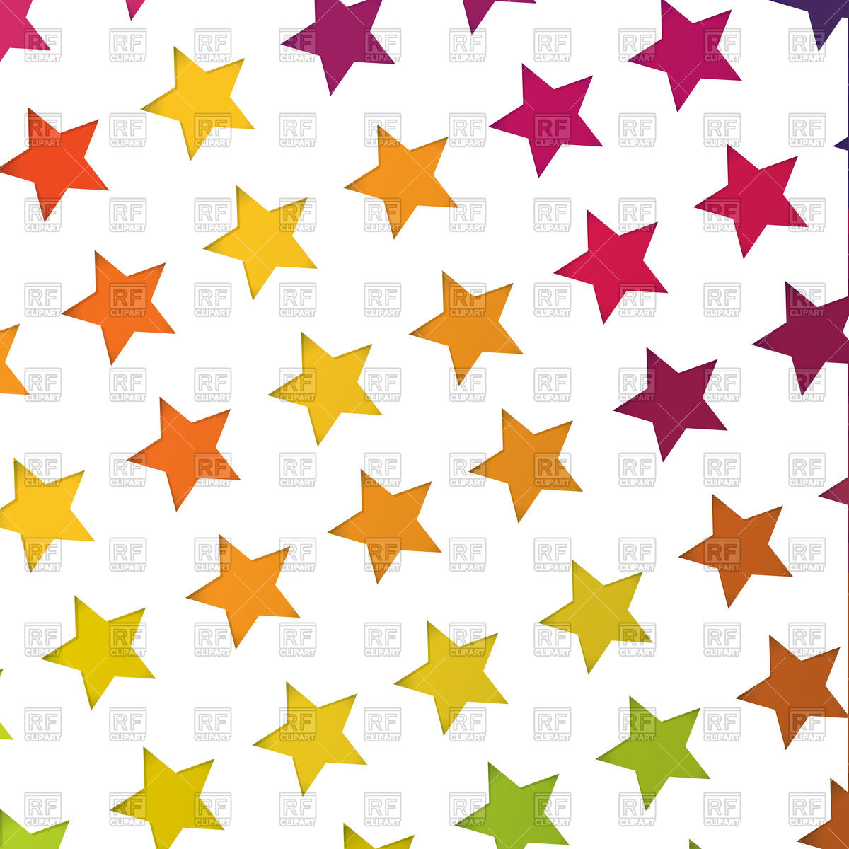 1200x1200 Abstract Background With Colorful Stars Vector Image Vector