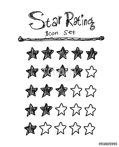 405x500 Drawn Star Vector Art