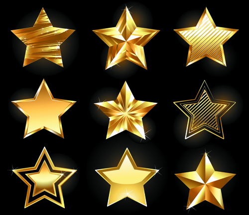 500x433 Shiny Golden Stars Vector Graphic Free Free Download