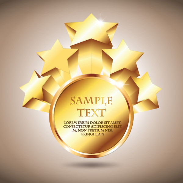 600x600 Golden Star Badge Vector Graphic Vector Free Vector Download In