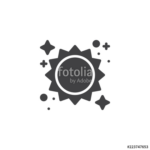 500x500 Solar Star Vector Icon. Filled Flat Sign For Mobile Concept And