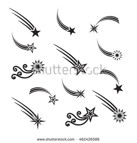 450x470 Drawn Shooting Star Vector 3436364