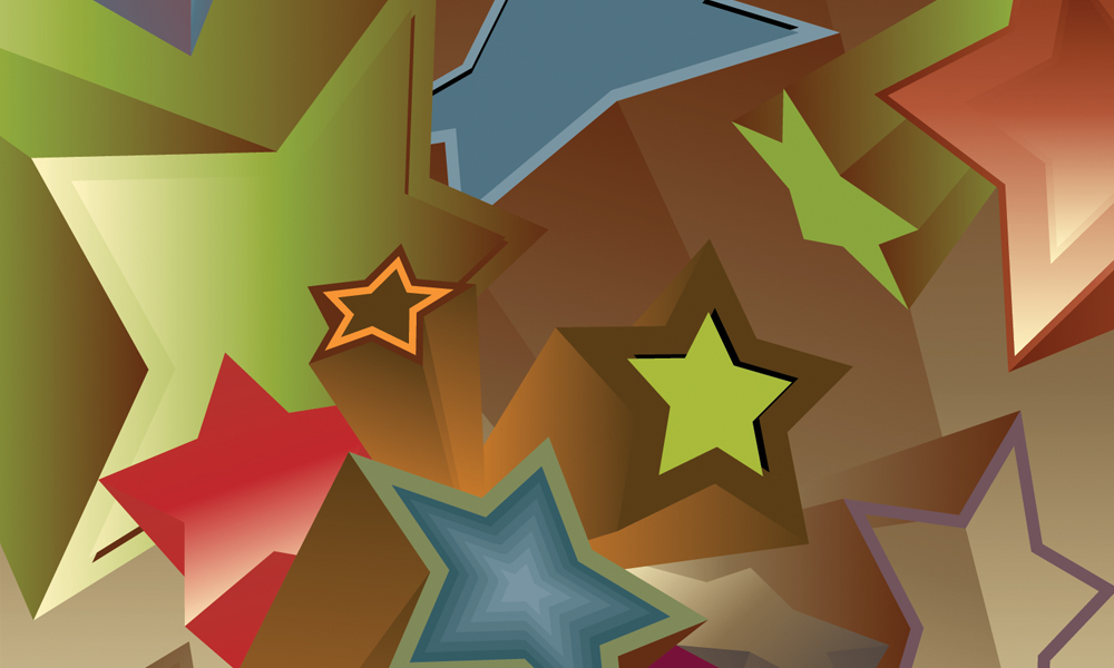 1000x600 Illustrator Tutorial How To Make 3d Vector Vintage Stars
