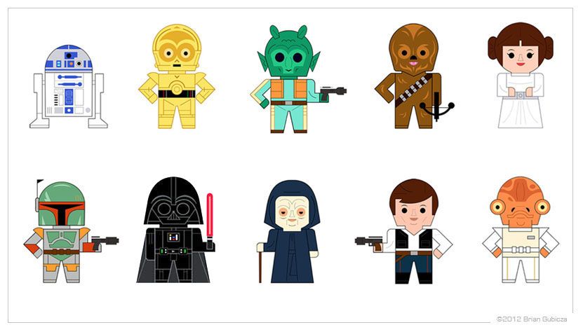 831x474 Star Wars Characters Vector By ~goobeetsa Fun
