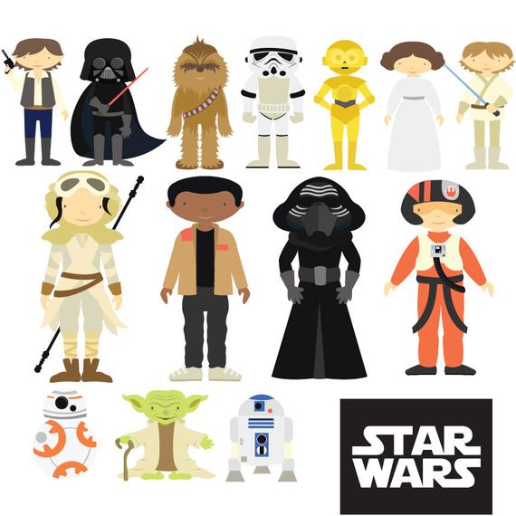 570x570 Star Wars Clipart Amp Vector Set Instant Download Personal Etsy