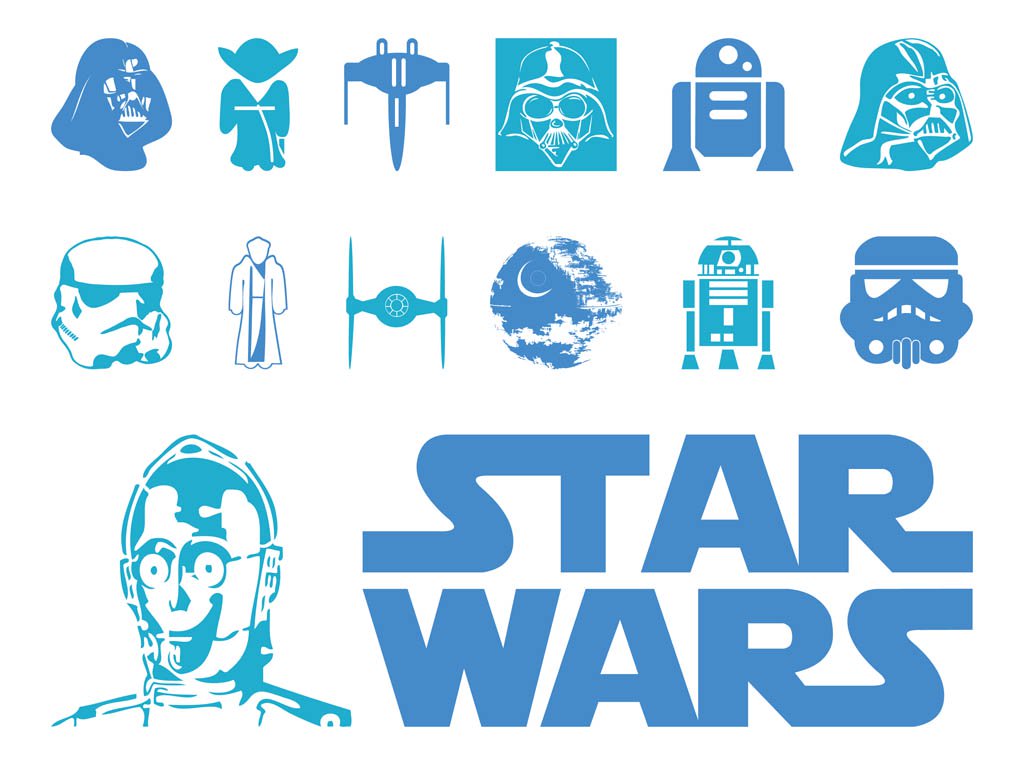 1024x765 Star Wars Logo And Characters Vector Art Amp Graphics