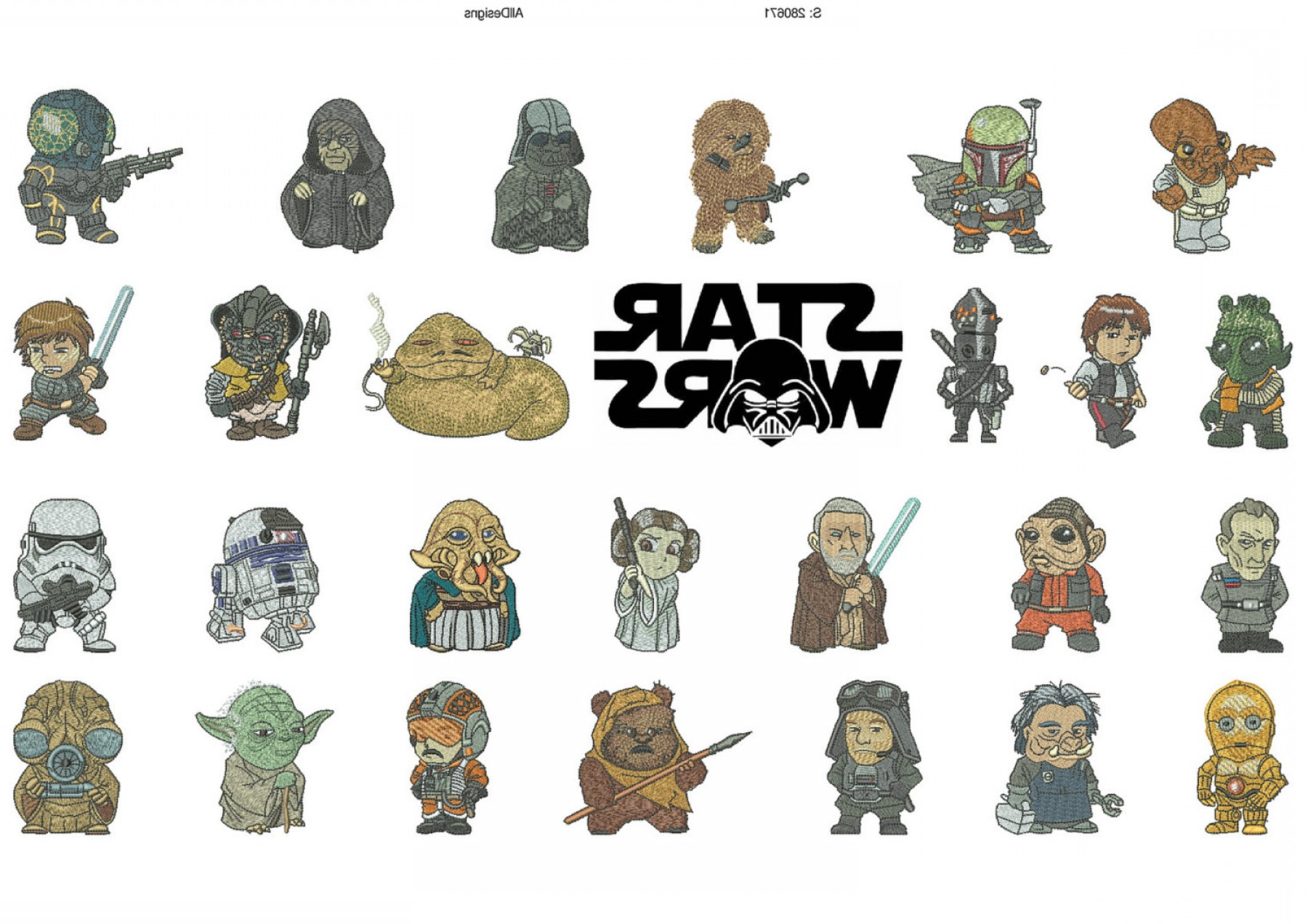 1800x1272 Star Wars Z Characters Alphabet Machine Embroidery Designs