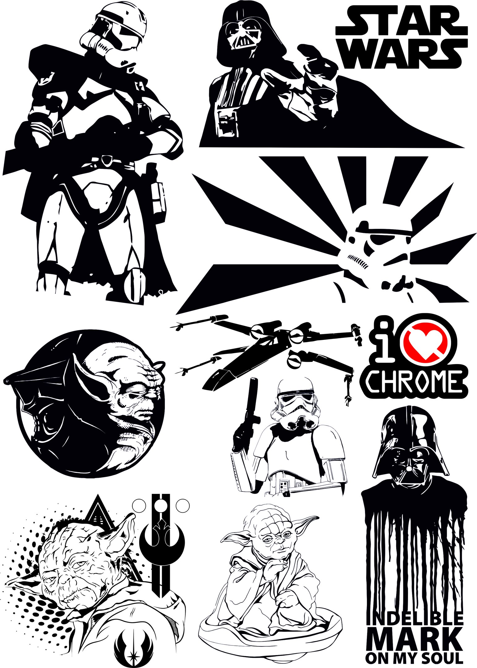 1542x2160 Star Wars Vectors Pack Free Vector Download