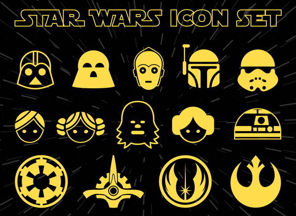 602x440 Star Wars Icon Set Free Vector Download 367929 Cannypic