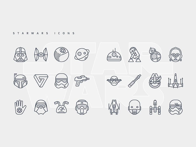 800x600 Star Wars Vector Icons Freebie