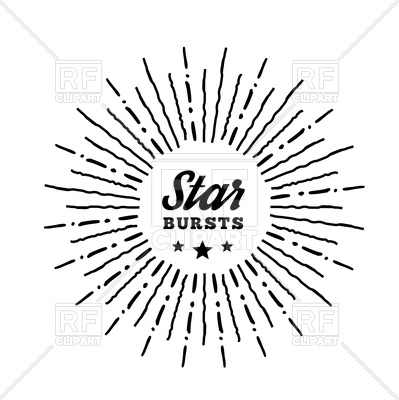 399x400 Hipster Style Vintage Starburst Vector Image Vector Artwork Of