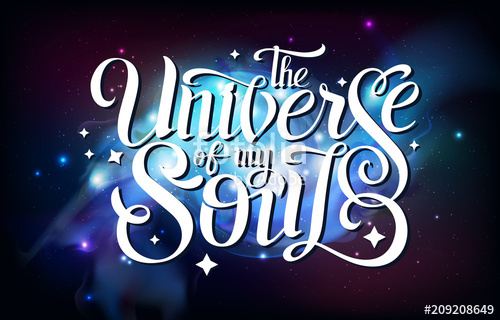 500x320 Lettering. Typography Design On Abstract Open Space Background