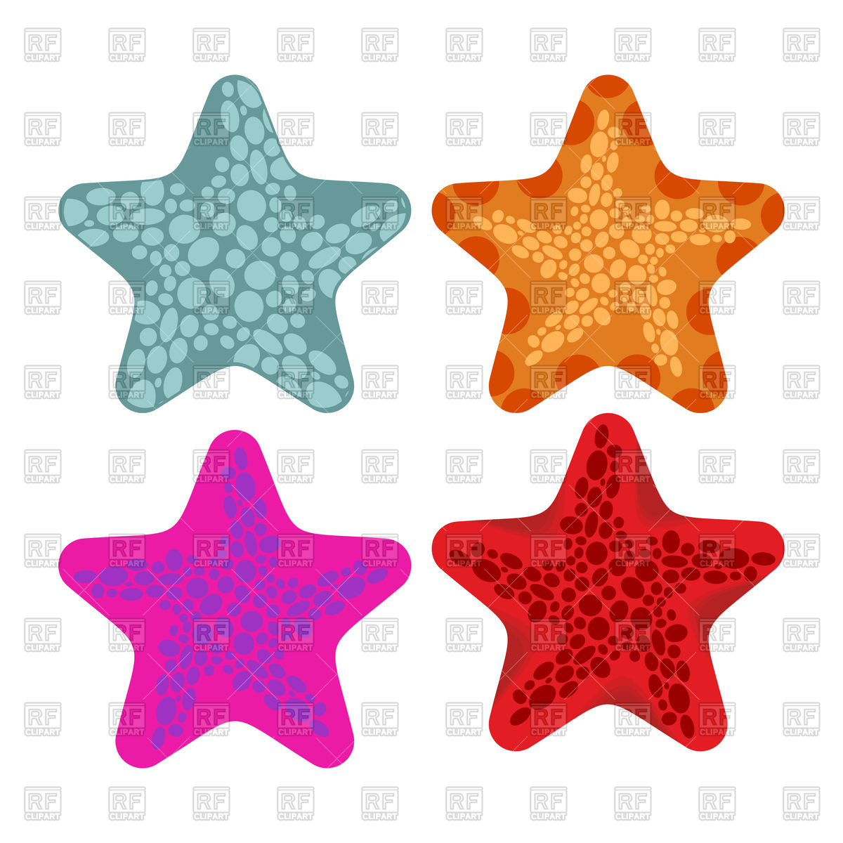 1200x1200 Set Colored Starfish Vector Image Vector Artwork Of Plants And