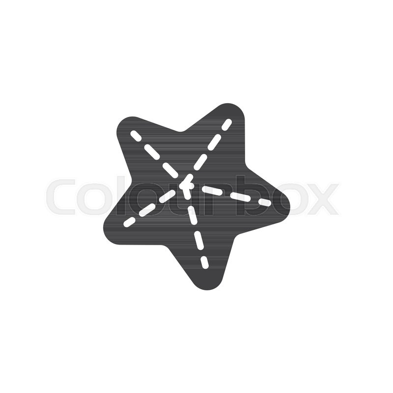 800x800 Caribbean Starfish Vector Icon. Filled Flat Sign For Mobile