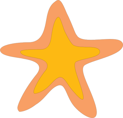 400x383 Drawn Starfish Vector