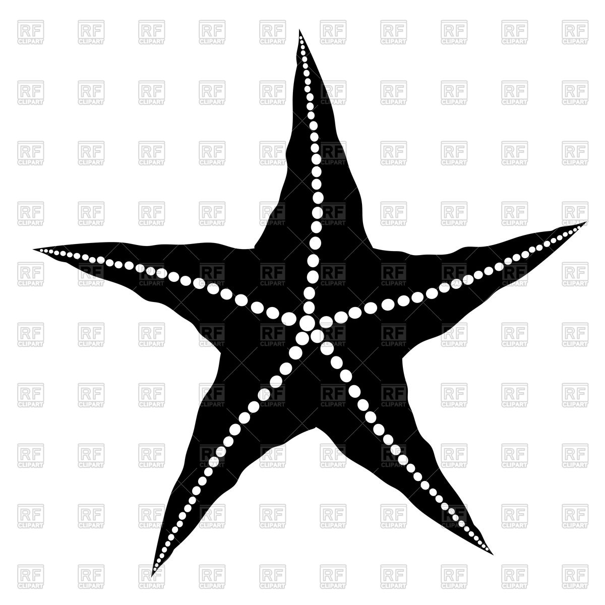 1200x1200 Silhouette Of Starfish Vector Image Vector Artwork Of