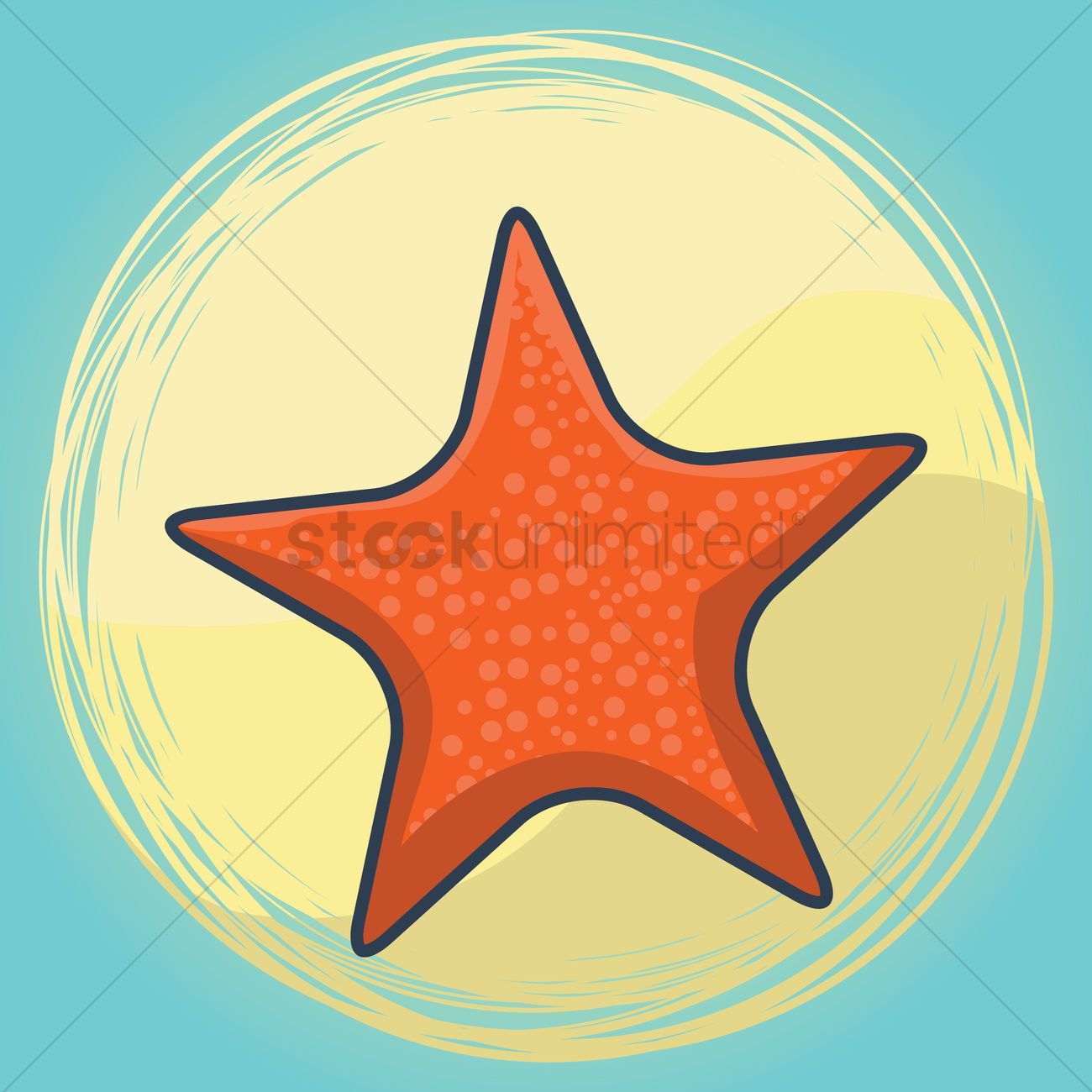 1300x1300 Free Starfish Vector Image