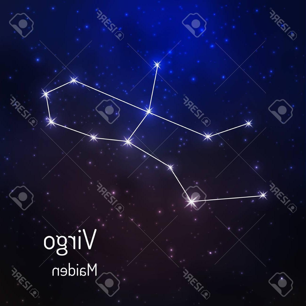 1300x1300 Hd Virgo Maiden Constellation In The Night Starry Sky Vector