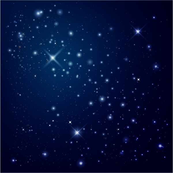 600x600 Starry Night Sky Free Vector In Adobe Illustrator Ai ( .ai